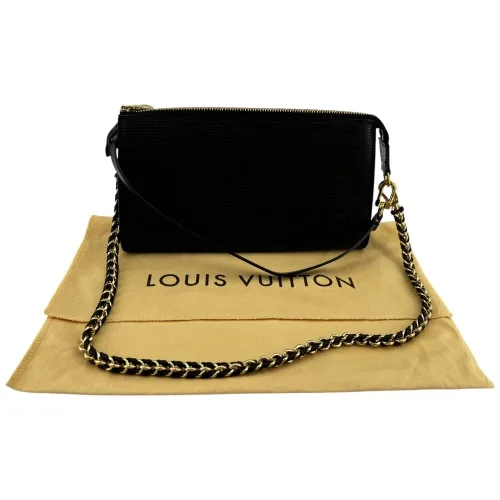 Louis Vuitton Pochette Accessories Epi Black