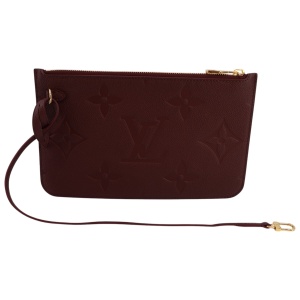 Louis Vuitton Neverfull Pochette Empreinte Wine