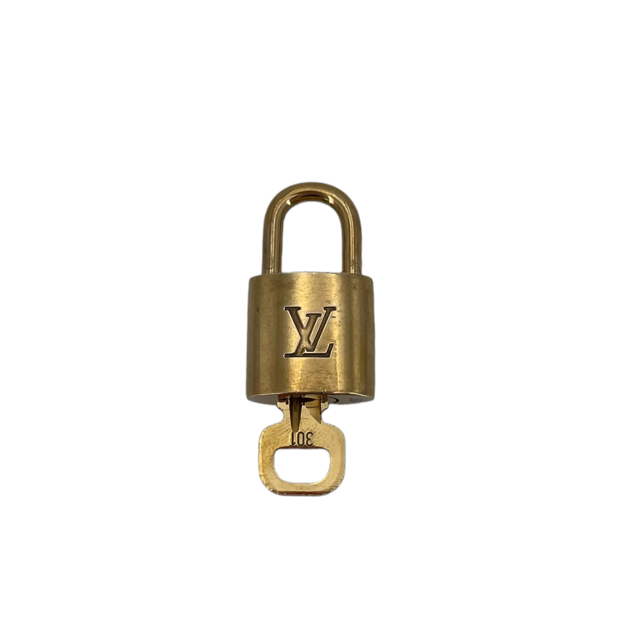 lv lock and key gold for purse