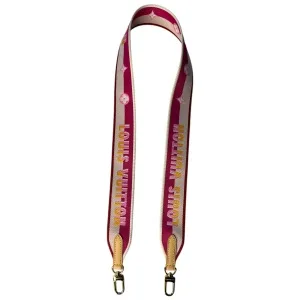 Louis Vuitton Bandouliere Jacquard Shoulder Strap Beige Pink