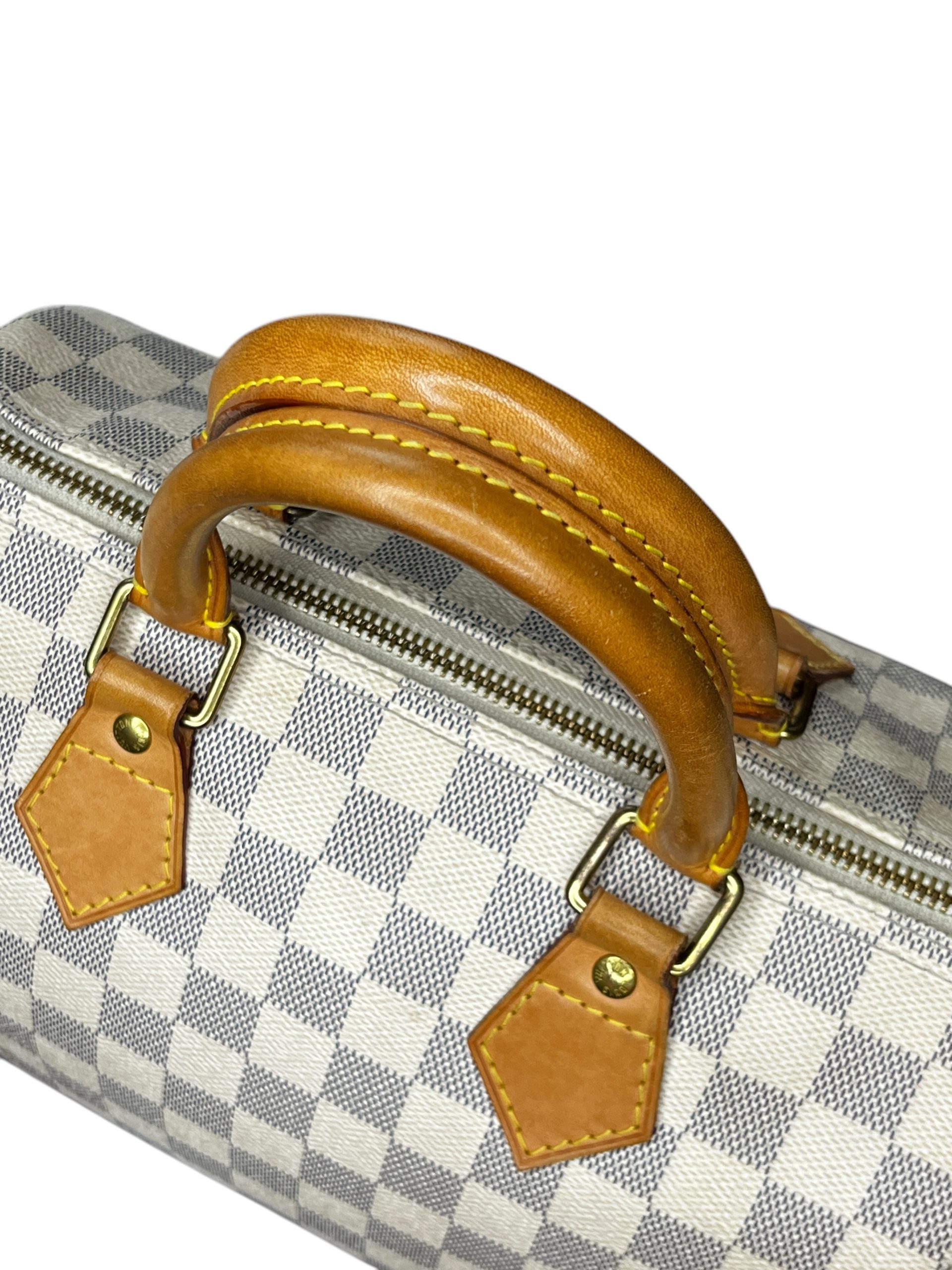 Damier Azur Speedy 25 Mit Schulterriemen Louis Vuitton Speedy 25