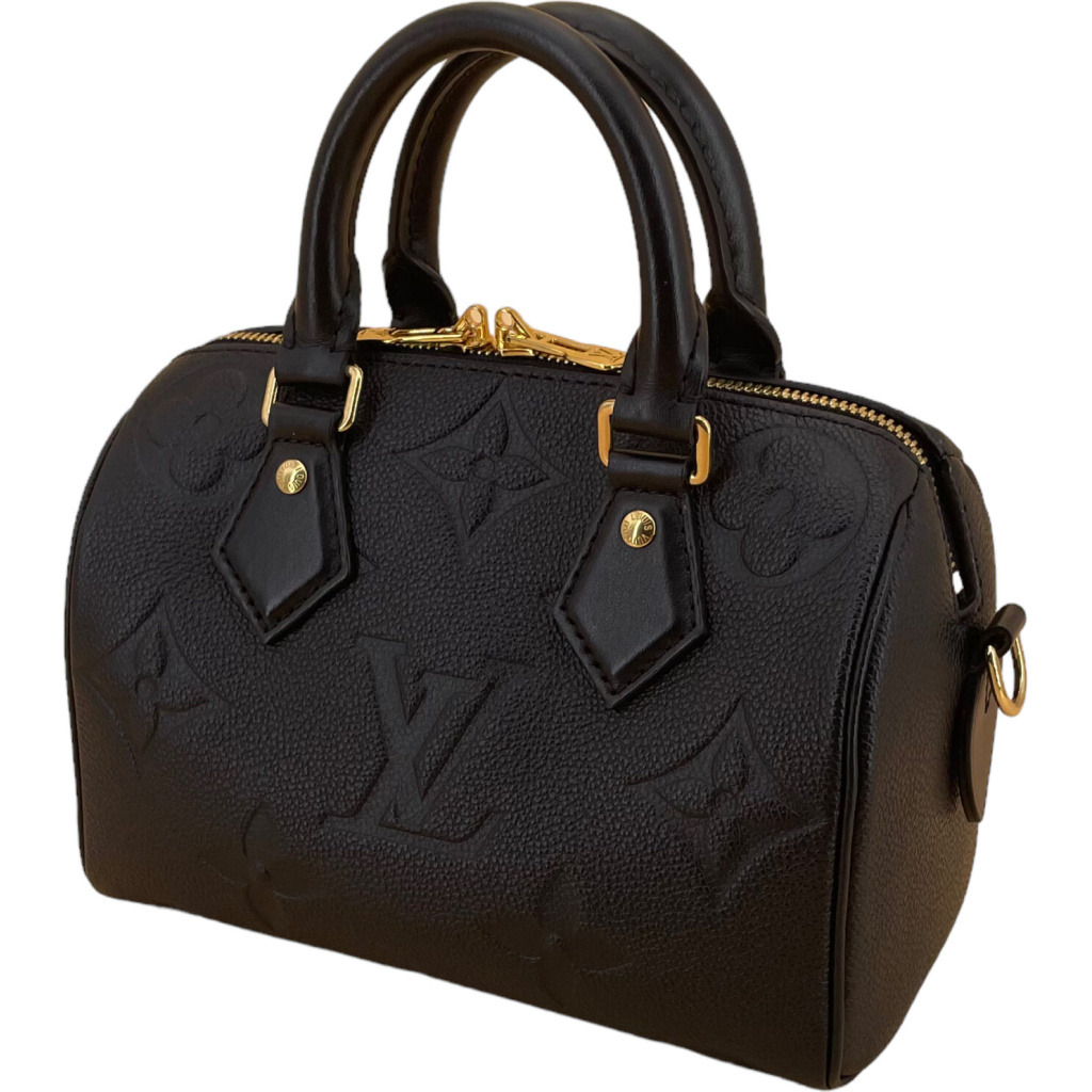 Louis Vuitton Speedy Satchel 25 Black Leather for sale online