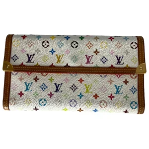 Louis Vuitton Long Tresor Murakami Multicolor White Wallet