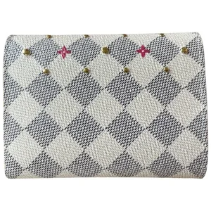 Louis Vuitton Victorine Damier Azure Studs Wallet - I Love