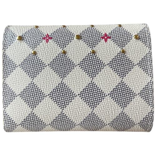 Louis Vuitton Victorine Damier Azur Studs Geldbörse