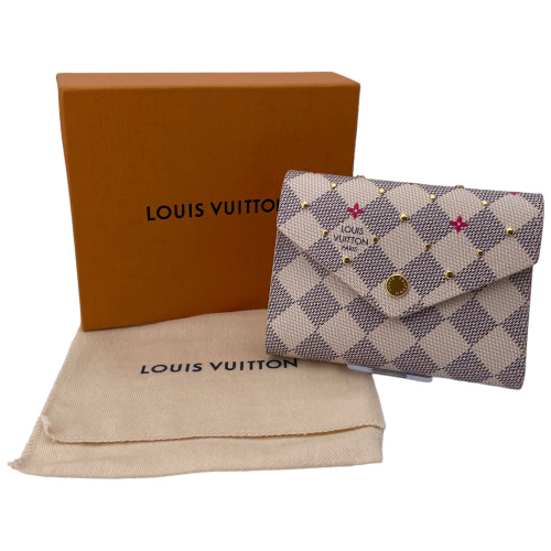 Louis Vuitton Victorine Wallet Damier Azur White/Rose Ballerine - GB