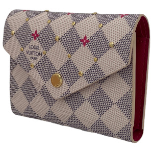 Louis Vuitton Victorine Damier Azur Studs Geldbörse