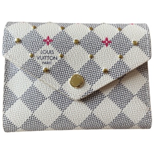 Louis Vuitton Victorine Damier Azur Studs Geldbörse