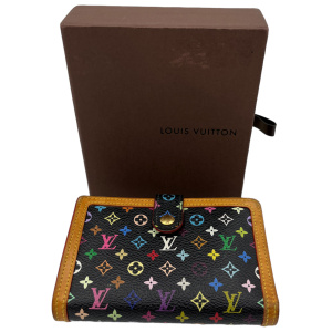 Louis Vuitton Viennois Multicolor Schwarz Geldbörse