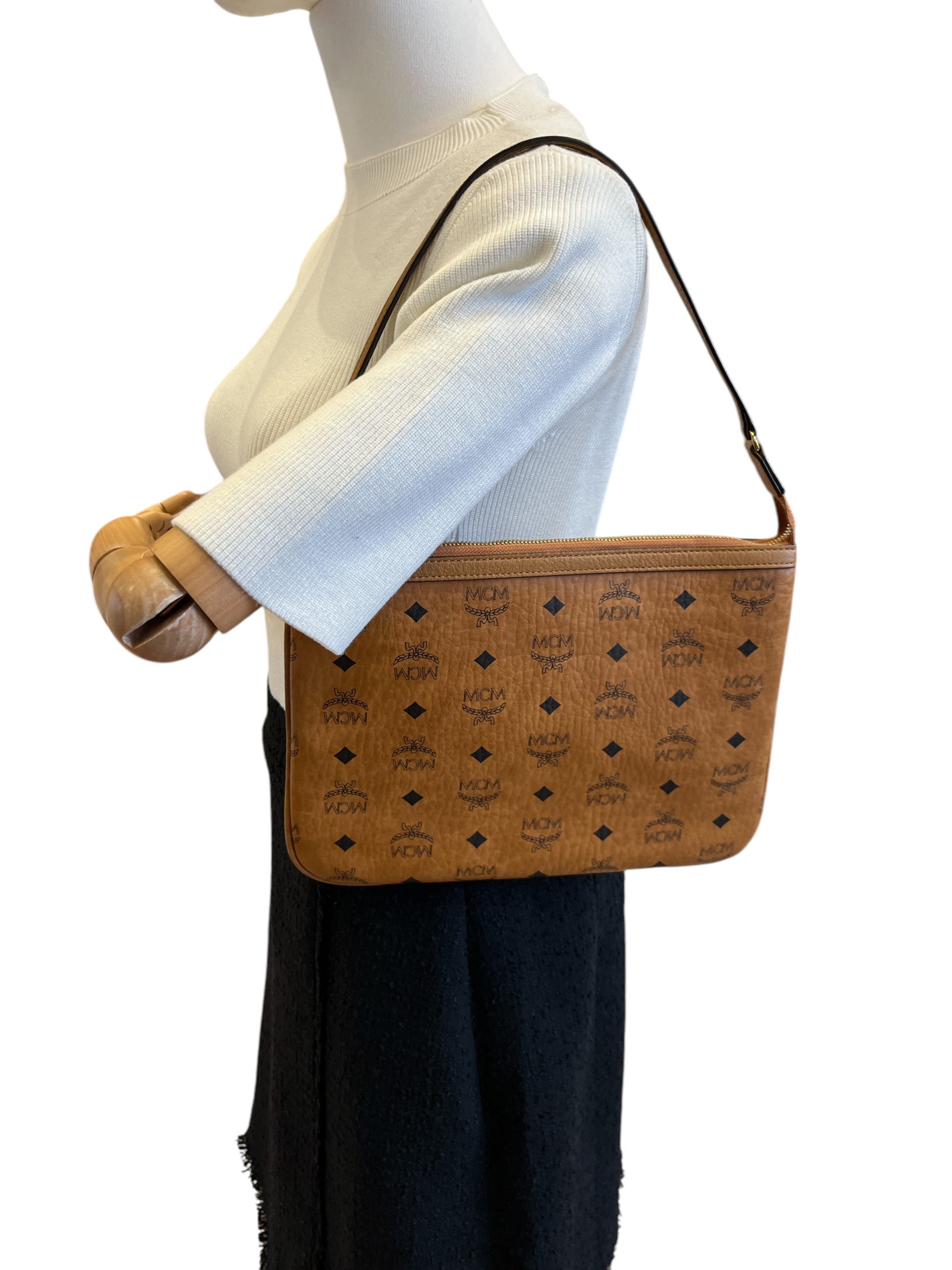 Mcm Shopper Mcm Pochette Schwarz MCM Visetos Princess Lion Tote