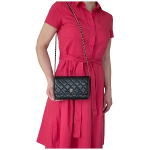 Chanel Wallet on Chain WOC Pochette Calfskin Black