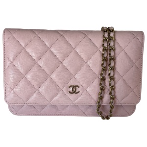 Chanel Wallet on Chain WOC Pochette Calfskin Light Pink Pink