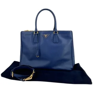 Prada Galliera Large Saffiano Blau