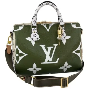 Louis Vuitton Speedy 30 Bandouliere Giant Khaki