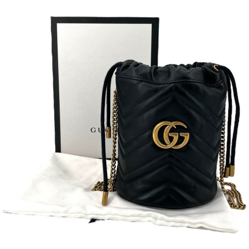 Gucci Marmont Bucket Bag Schwarz