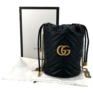Gucci Marmont Bucket Bag Black