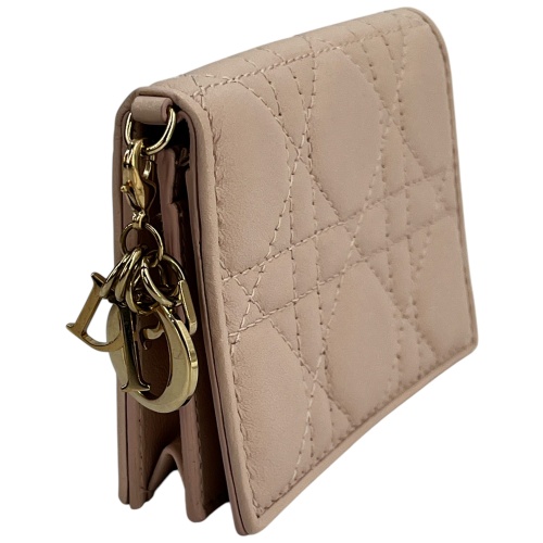 Christian Dior Lady Dior Bloom Card Holder Beige