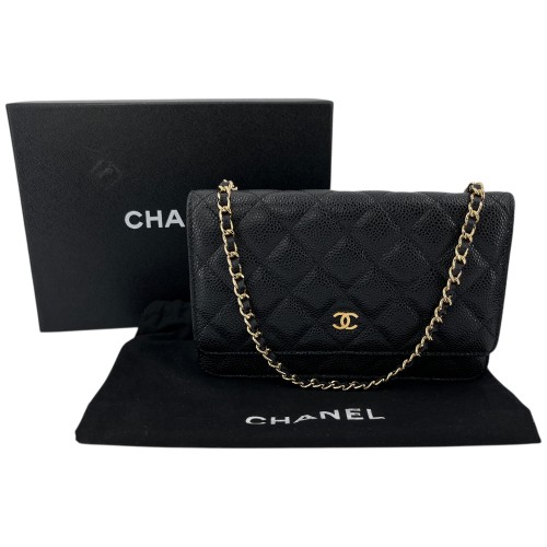 Chanel Wallet on Chain WOC Kalbsleder Schwarz