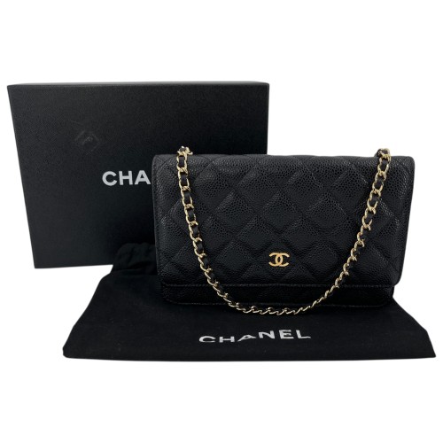Chanel Wallet on Chain WOC Calfskin Black