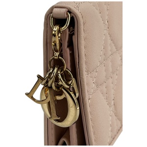 Christian Dior Lady Dior Bloom Card Holder Beige