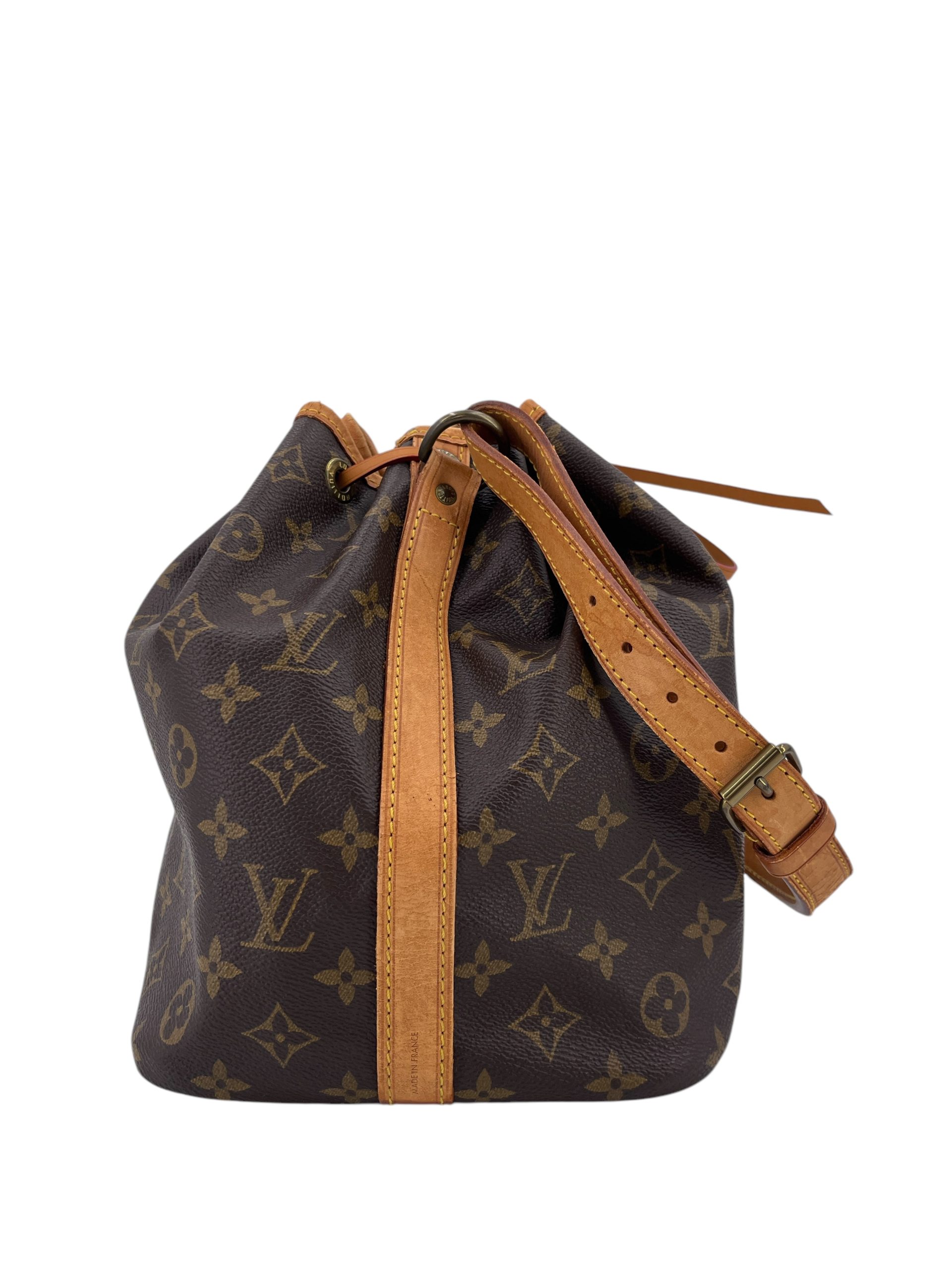 Louis Vuitton Noe Petit Monogram Canvas I Love Handbags
