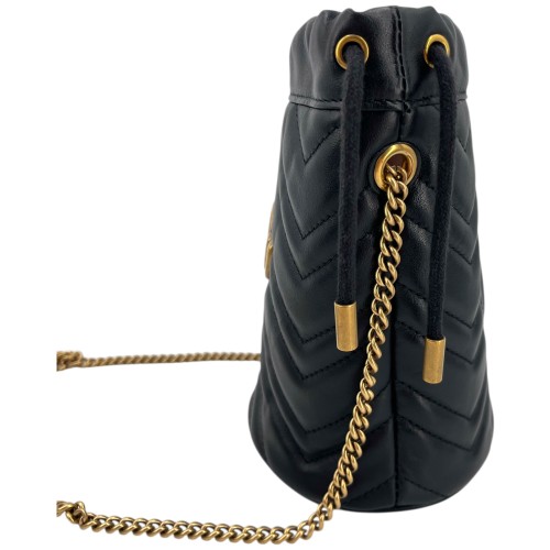 Gucci Marmont Bucket Bag Schwarz