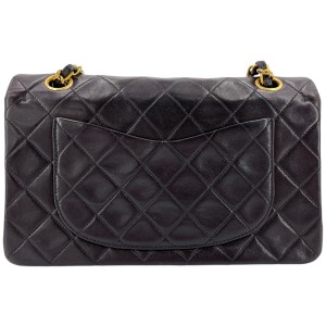Chanel Timeless Double Flap Bag Small Lammleder Schwarz
