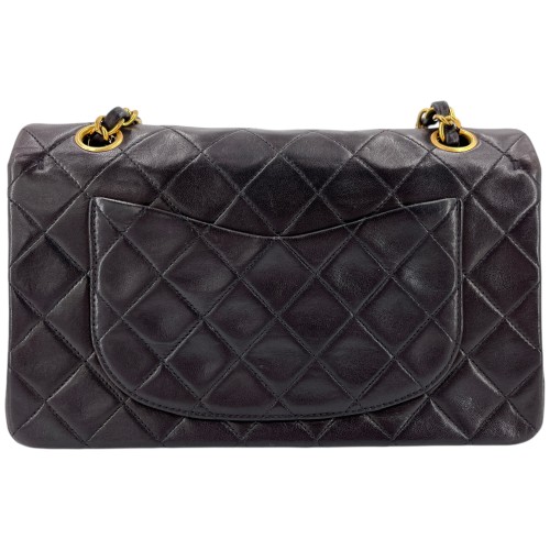 Chanel Timeless Double Flap Bag Small Lammleder Schwarz