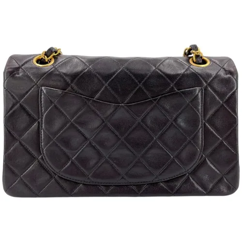 Chanel Timeless Double Flap Bag Small Lammleder Schwarz