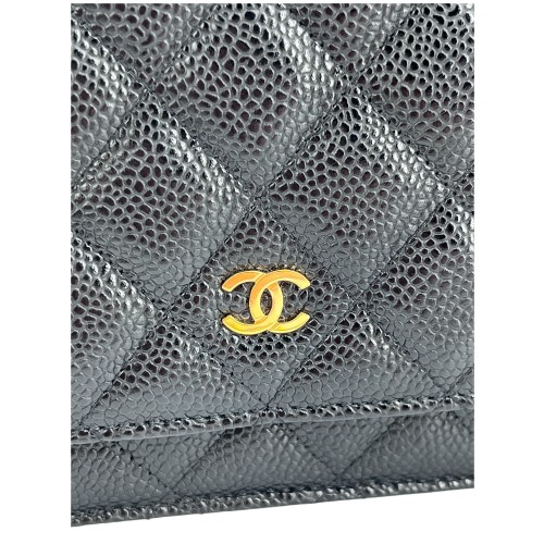 Chanel Wallet on Chain WOC Kalbsleder Schwarz