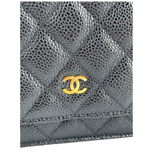 Chanel Wallet on Chain WOC Calfskin Black