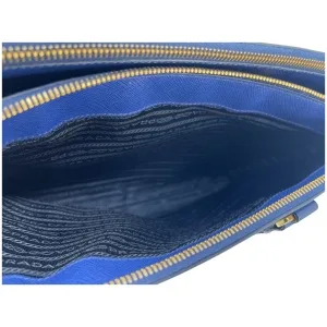 Prada Galliera Large Saffiano Blau