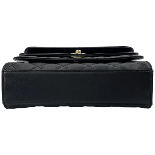 Chanel Triple Flap Bag Schwarz