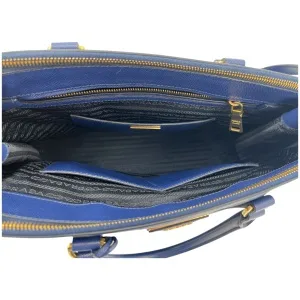Prada Galliera Large Saffiano Blau