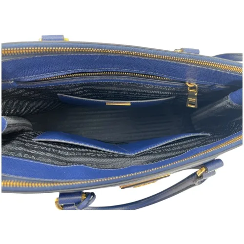 Prada Galliera Large Saffiano Blau