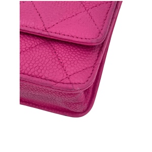 Chanel Wallet on Chain WOC Pochette Kalbsleder Pink SHW