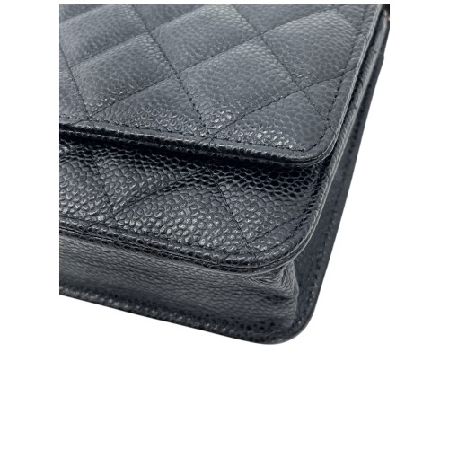 Chanel Wallet on Chain WOC Calfskin Black
