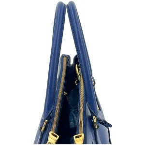 Prada Galliera Large Saffiano Blau