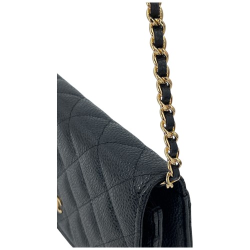 Chanel Wallet on Chain WOC Calfskin Black