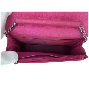Chanel Wallet on Chain WOC Kalbsleder Pink