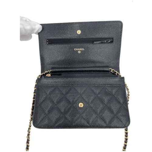 Chanel Wallet on Chain WOC Kalbsleder Schwarz