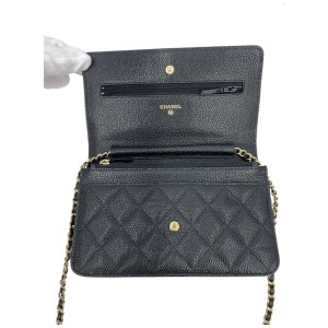 Chanel Wallet on Chain WOC Calfskin Black