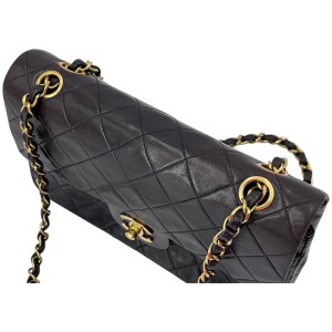 Chanel Timeless Double Flap Bag Small Lammleder Schwarz