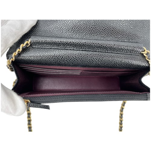 Chanel Wallet on Chain WOC Kalbsleder Schwarz