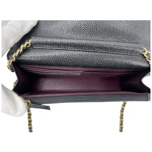 Chanel Wallet on Chain WOC Calfskin Black