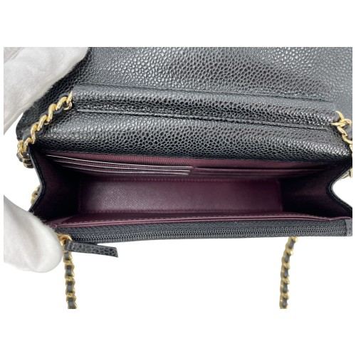 Chanel Wallet on Chain WOC Calfskin Black