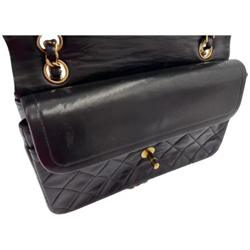 Chanel Timeless Double Flap Bag Small Lammleder Schwarz