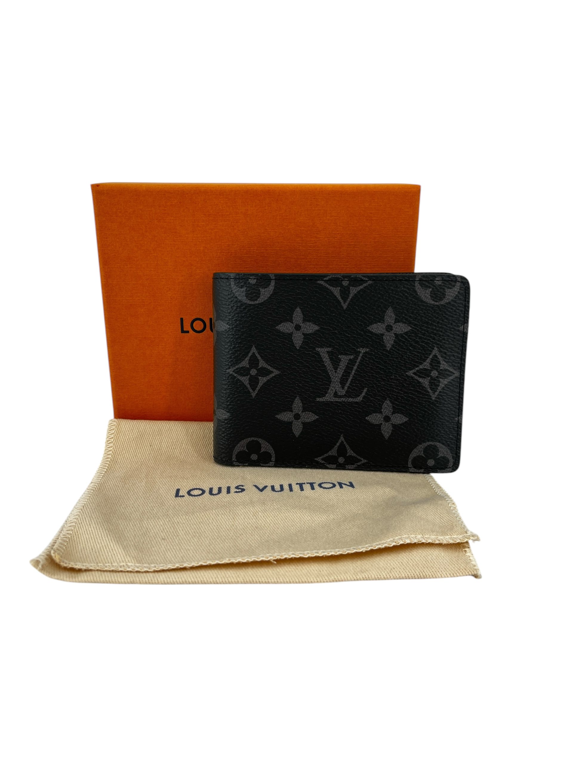 Louis Vuitton Slender Monogram Eclipse Canvas Geldbörse I Love
