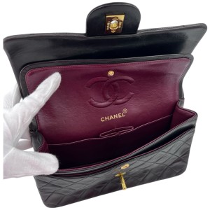 Chanel Timeless Double Flap Bag Small Lammleder Schwarz