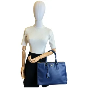 Prada Galliera Large Saffiano Blau